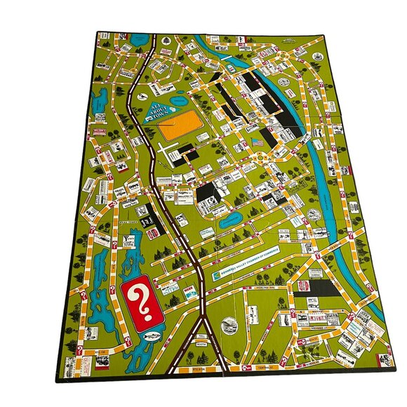 Vintage 1979 All About Town Board Game Kennebec Valley Maine Augusta Belgrade ++ - Picture 2 of 11